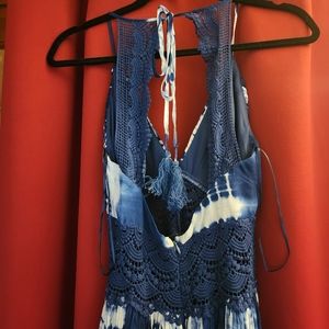 Blue and white tye dye dress